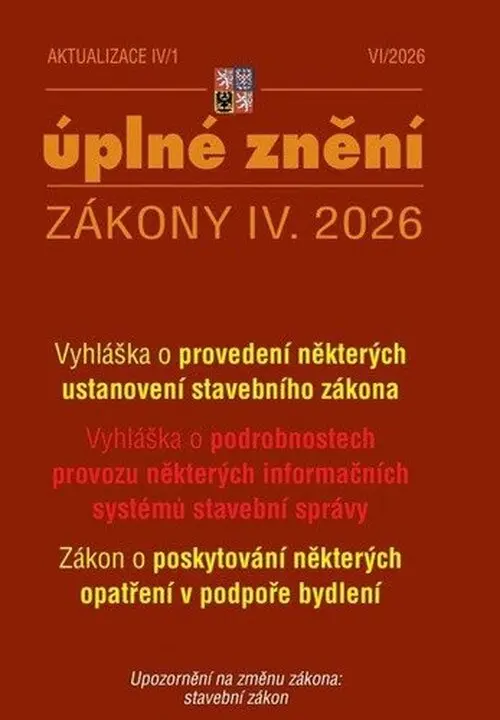 Aktualizace IV/1 2026 O poskytování některých opatření v podpoře bydlení - kolektiv autorů
