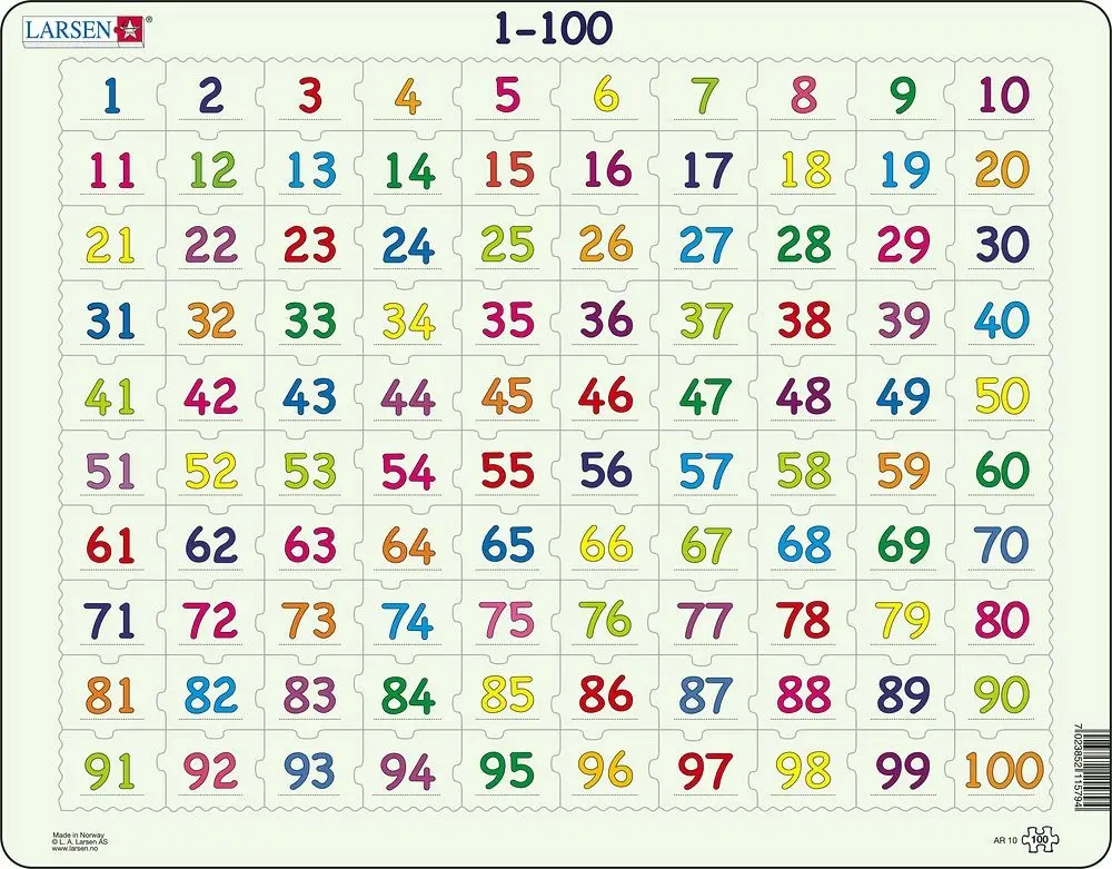Puzzle MAXI - 1-100 /100 dílků - Larsen