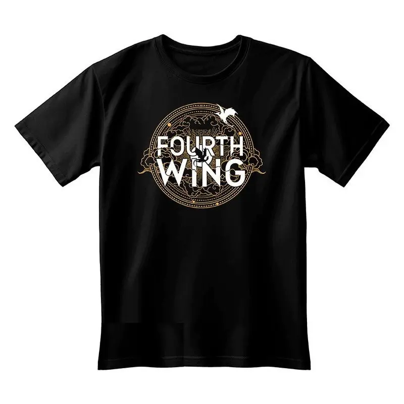 FOURTH WING - Černé unisex tričko