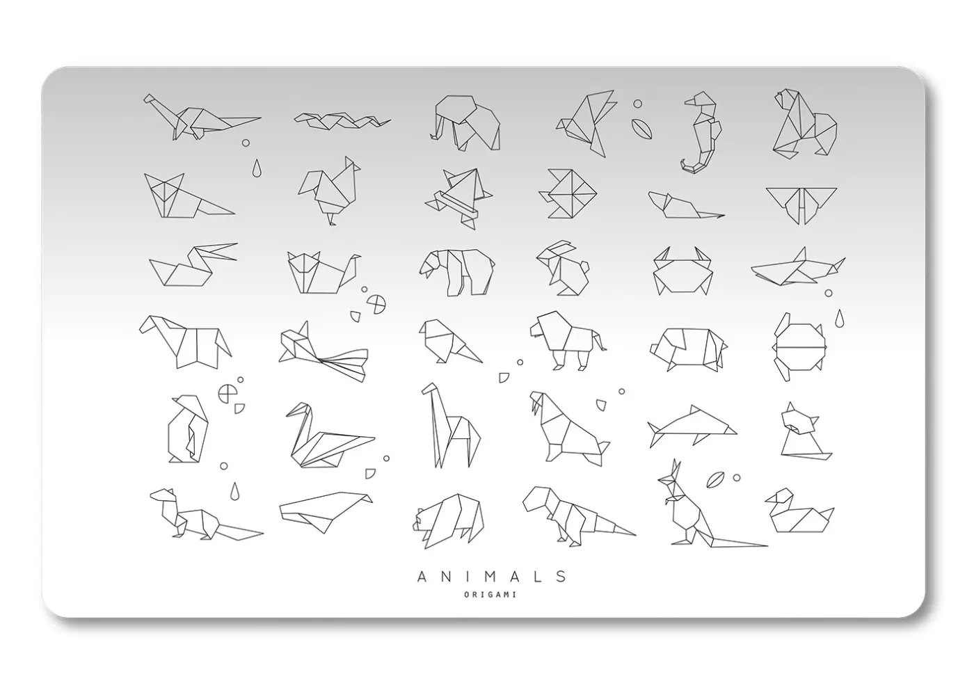 Podložka na stůl PP 60 x 44 cm - Origami Animals