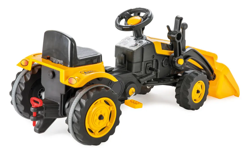 Traktor šlapací s přední lžící žlutý - Pilsan