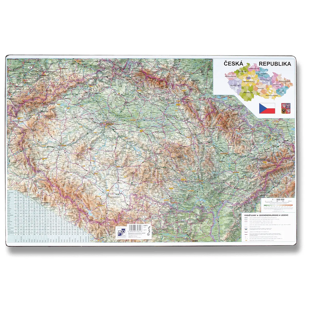 Karton P+P Podložka - mapa ČR