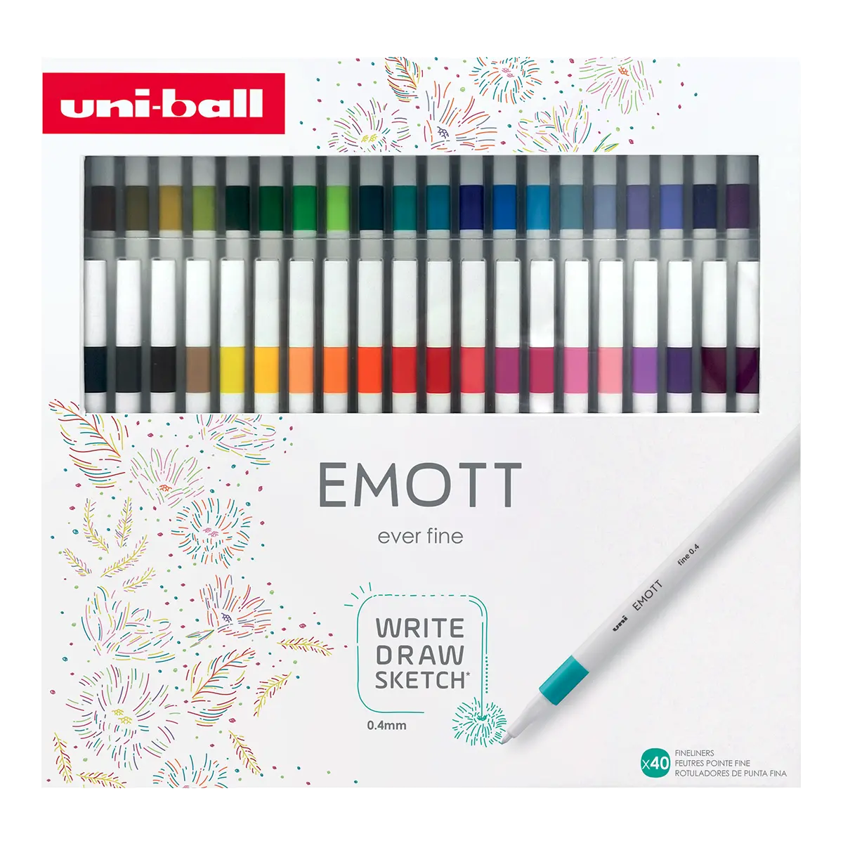 UNI EMOTT liner sada č. 1, Collection Set, 40 ks, mix barev