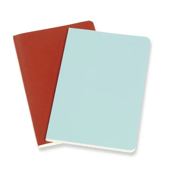 Sešity Moleskine Volant - měkké desky S, čisté, 2 ks, výběr barev - oranžový/ modrý