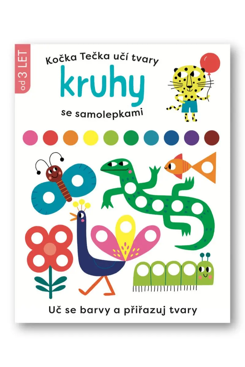 Kočka Tečka učí tvary Kruhy se samolepkami - Elizabeth Golding