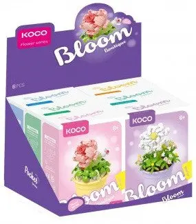 Stavebnice mini KOCO Květina v květináči, mix druhů