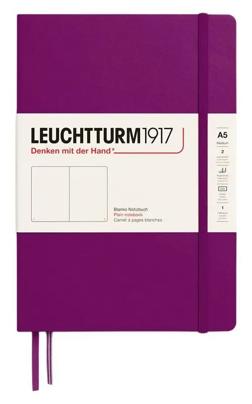 Zápisník Leuchtturm1917 A5 tvrdé desky Burgundy čistý