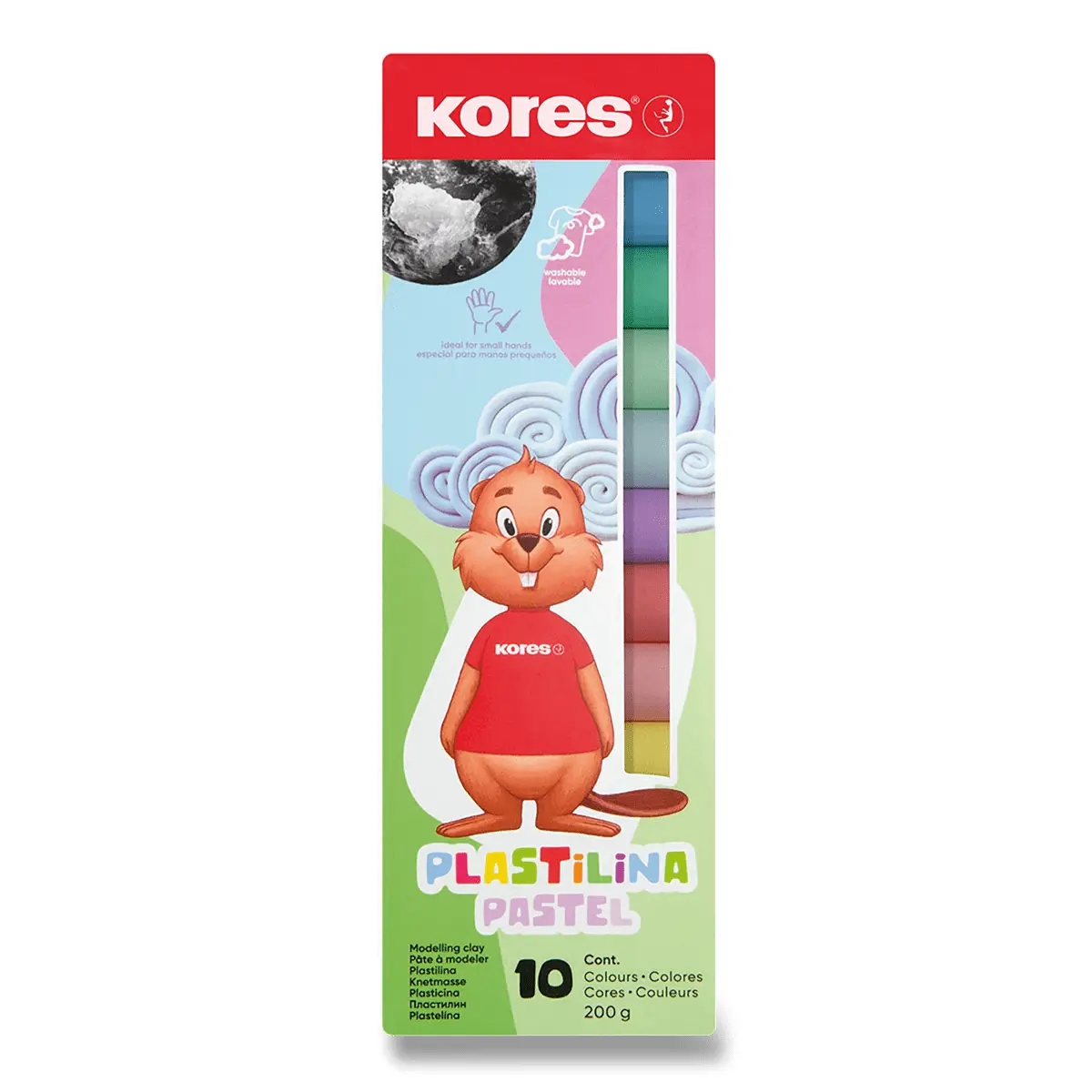 Kores Plastelína Pastel 10 × 20 g, 10 barev