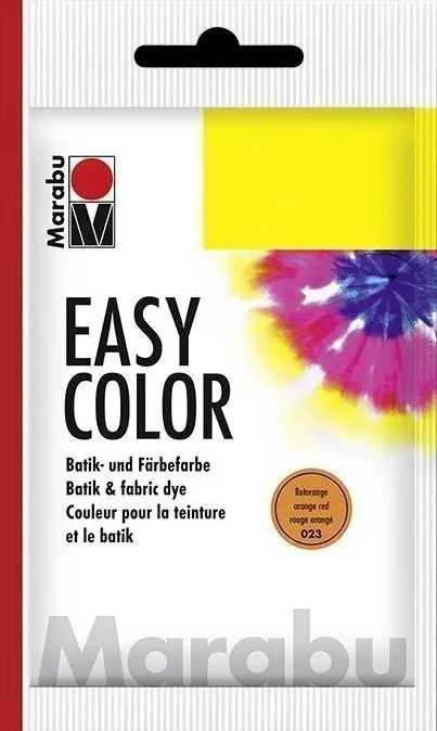 Marabu Easy Color batikovací barva - oranžově červená 25 g