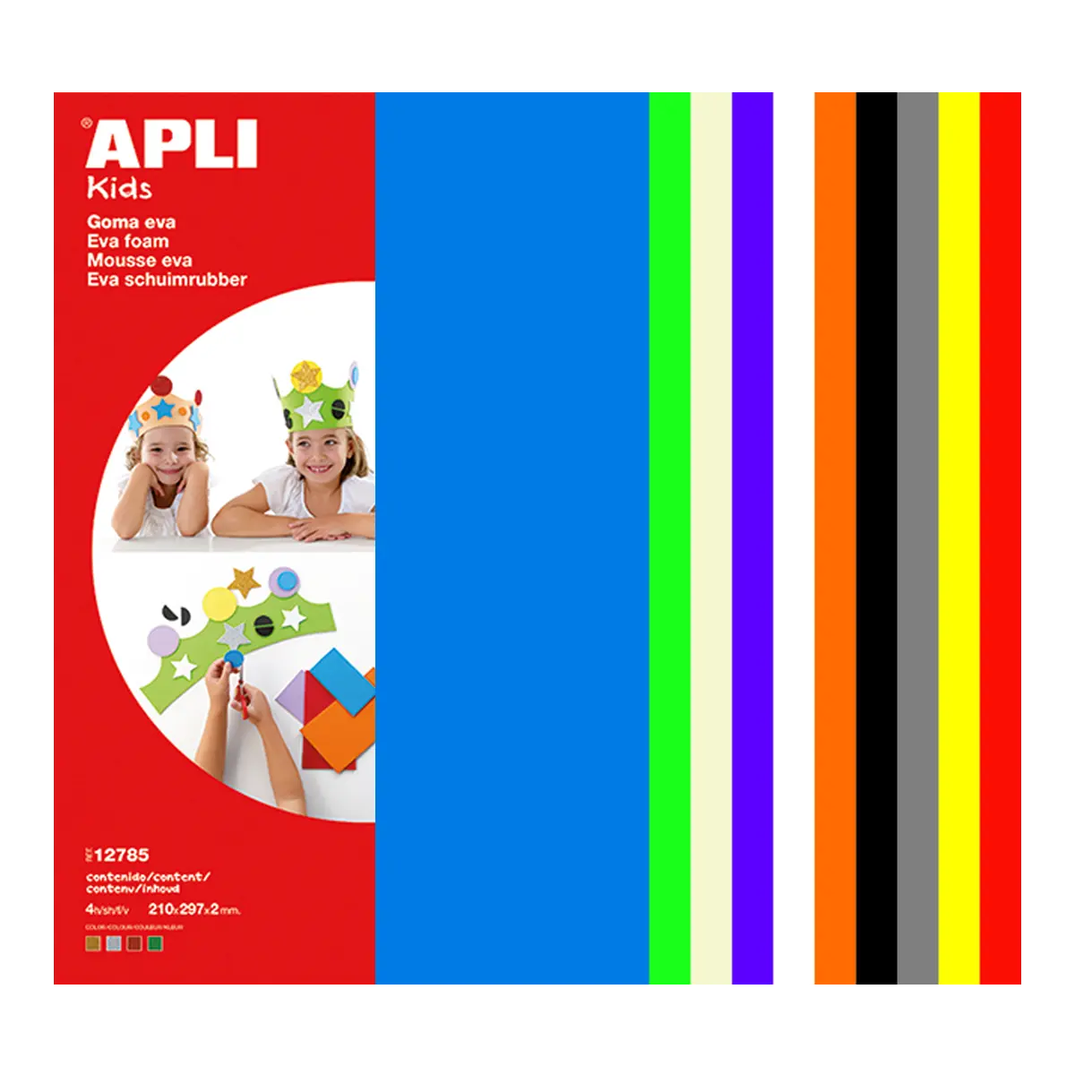 APLI pěnovka 200 x 300 mm - mix 10 barev ( 10 ks )