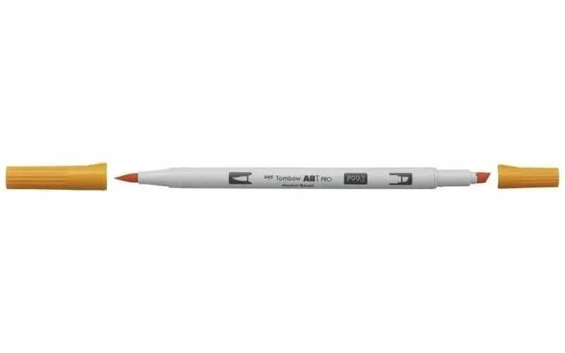 Tombow Oboustranný štětcový lihový fix ABT PRO - chrome orange