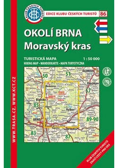 KČT 86 Okolí Brna, Moravský kras 1:50 000/turistická mapa