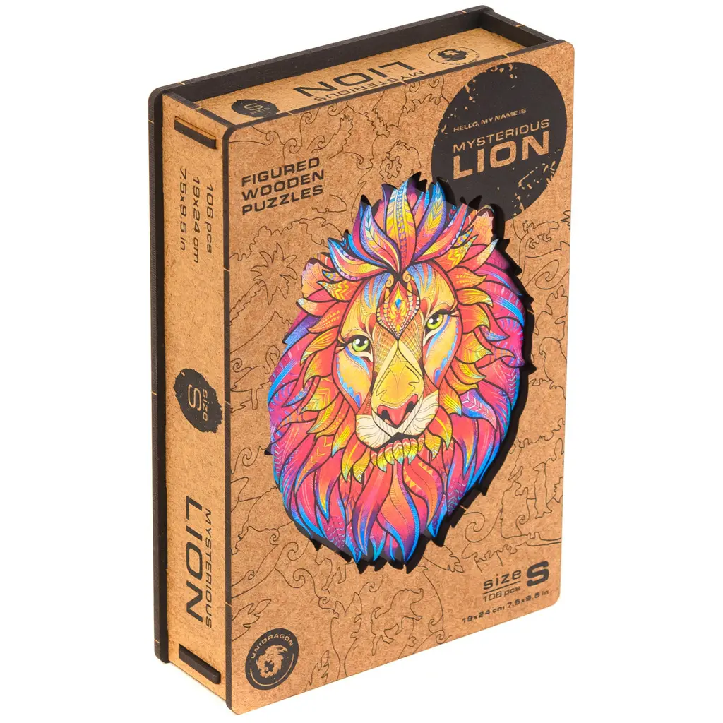 Lev S (Unidragon drevené puzzle),Lev S (Unidragon drevené puzzle) - puzzle z kategorie Zvieratá