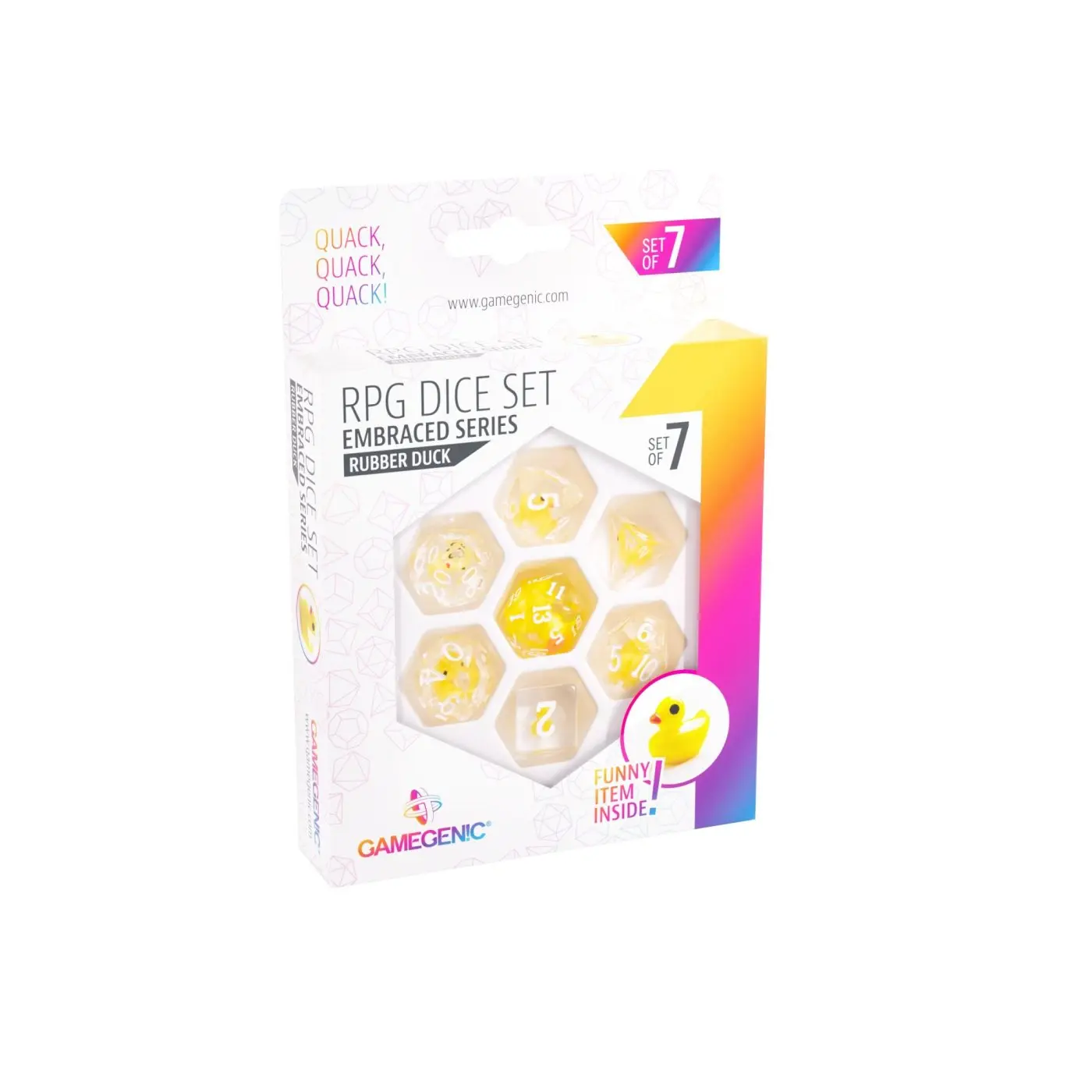 Gamegenic: Embraced Series - Rubber Duck - RPG Dice Set (7pcs)