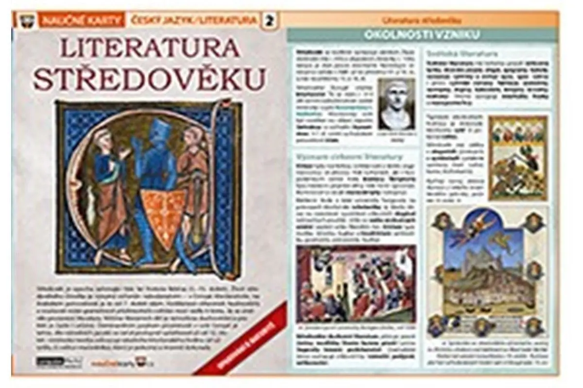 Literatura středověku - Naučné karty - Jana Ligurská