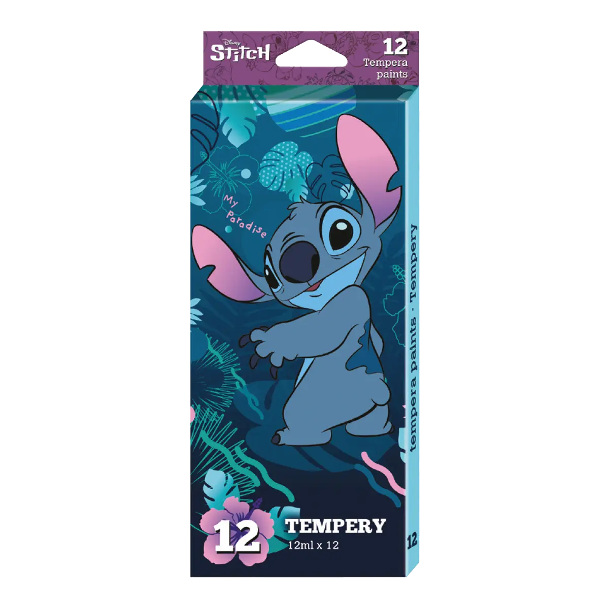 Colorino temperové barvy, Stitch, tuba, 12 ml, 12 barev