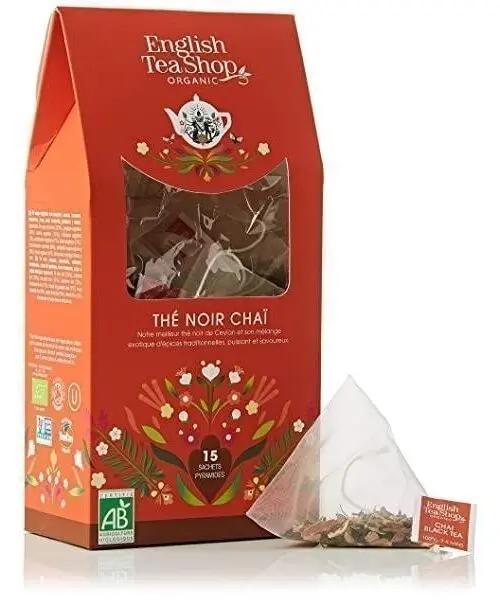 English Tea Shop Čaj Chai Tea černý bio, 15 pyramidek