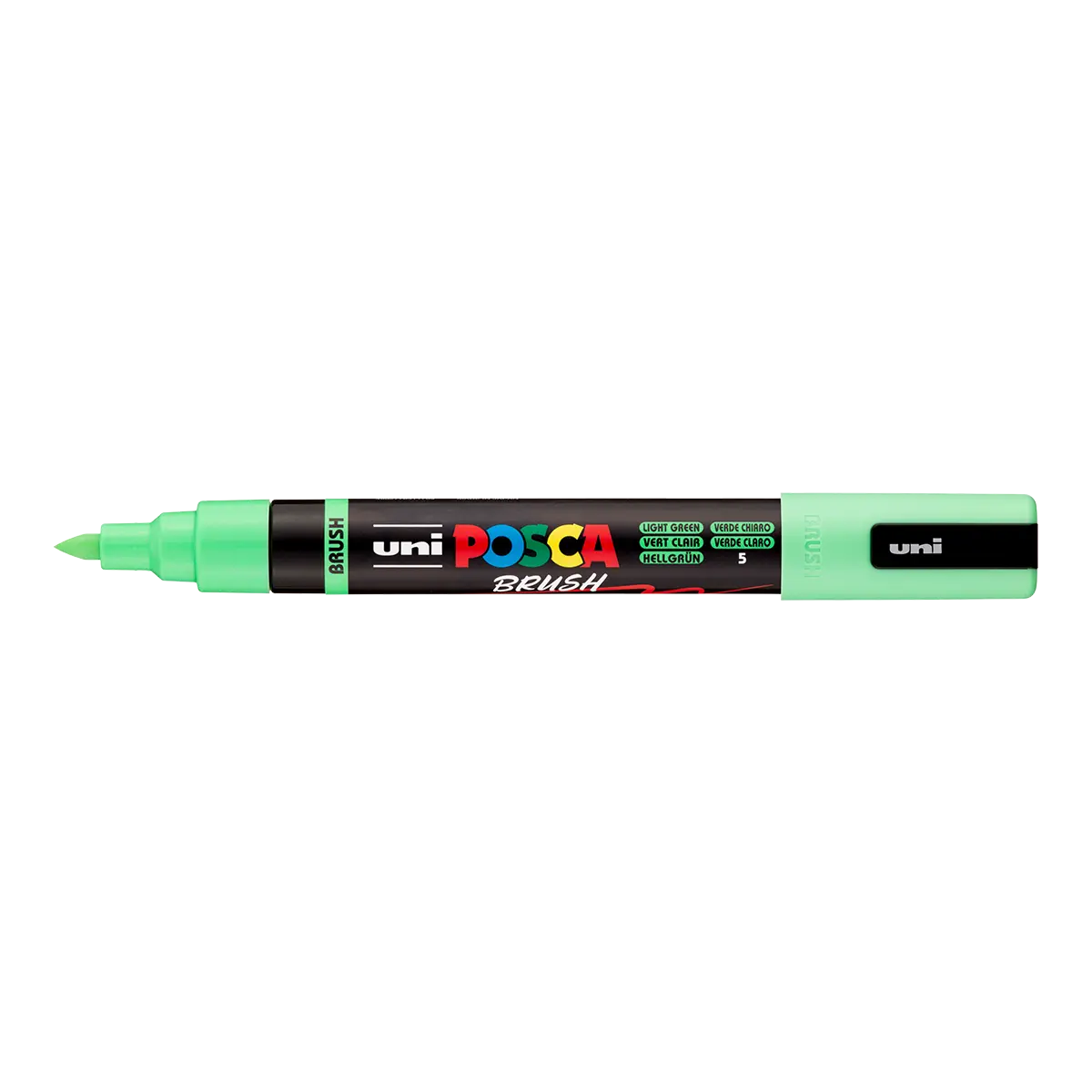 Akrylový popisovač POSCA se štětcovým hrotem PC-5BR, 1 - 4 mm, světle zelená
