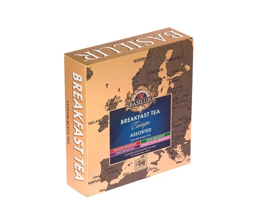 BASILUR Breakfast tea assorted europe černý čaj 40 sáčků