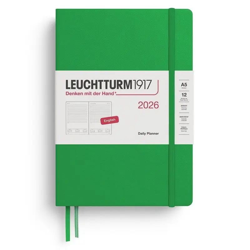 Daily Planner 2026 Medium (A5) Spring Leaf