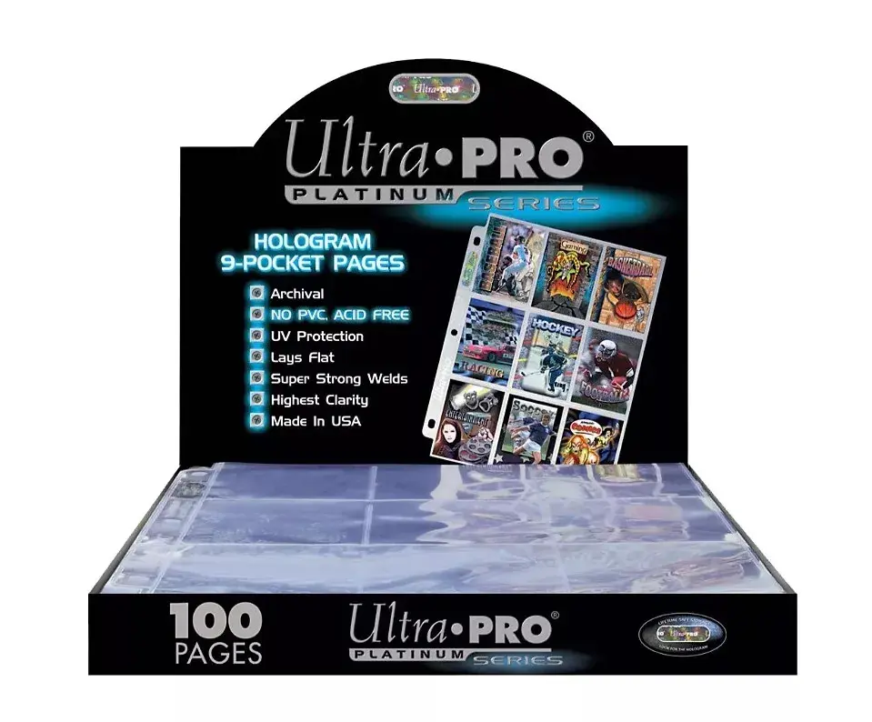 UltraPRO: Platinum stránkové obaly na 9 karet (100 kusů)