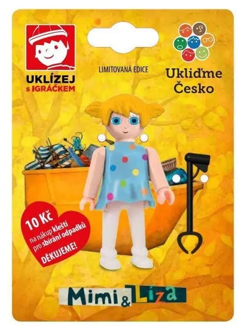 Efko Igráček Mimi a Líza - limitovaná edice Uklízej s Igráčkem - holčička Líza s kleštěmi