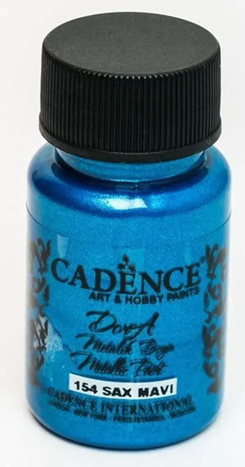 Metalická akrylová barva Cadence Dora Metalic - tmavě modrá / 50 ml