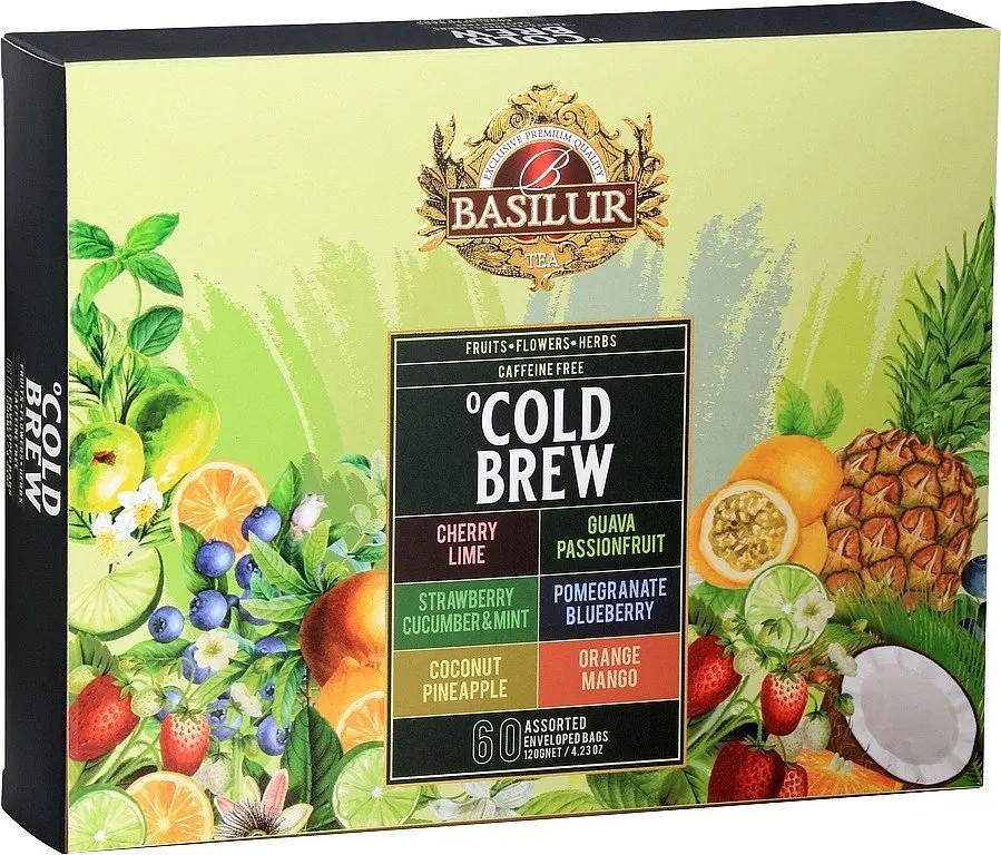 BASILUR Cold Brew Assorted směs ovocných čajů 60 sáčků