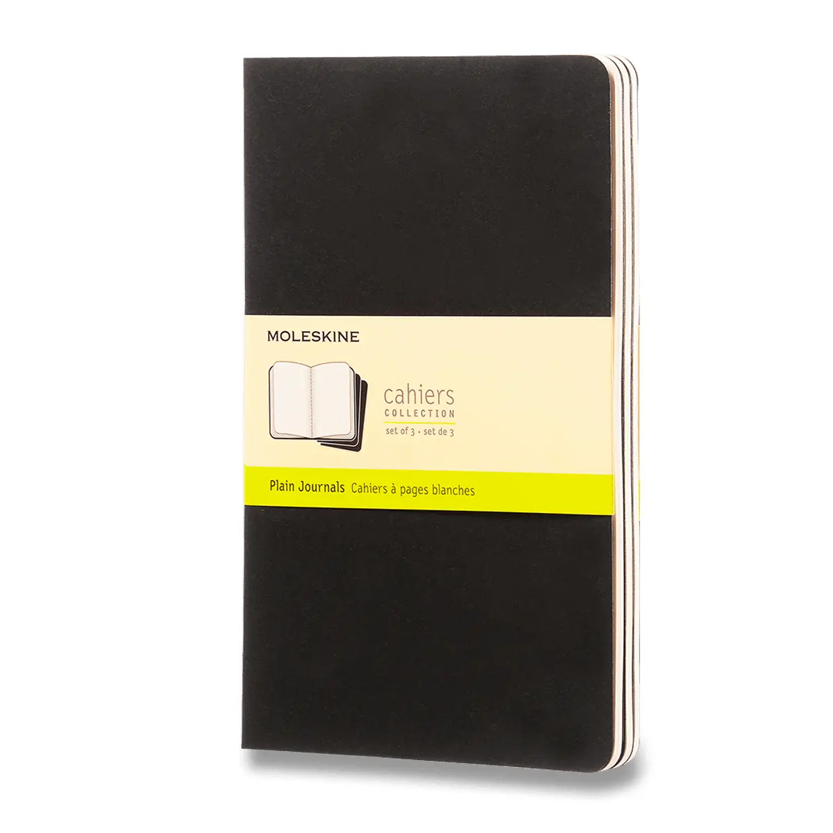 Sešit Moleskine Cahier - 13 x 21 cm, čistý, 3 ks,
