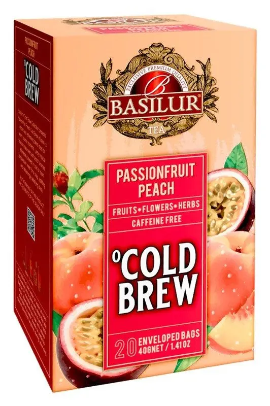 BASILUR Cold Brew Passionfruit Peach přebal 20x2g