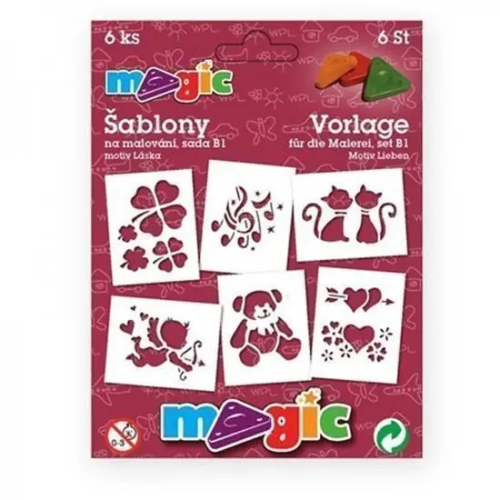 PRIMO MAGIC Papírové šablony - sada B1 - Láska