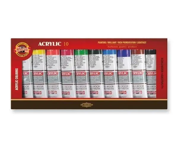 Koh-i-noor barvy akrylové souprava 10 ks x 40 ml