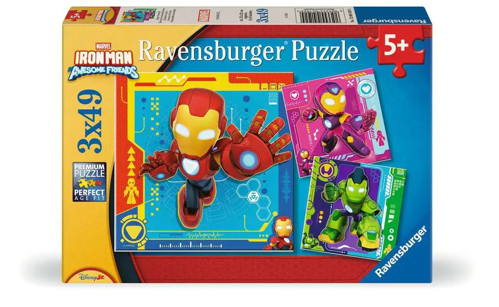 Puzzle Iron Man a jeho úžasní přátelé 3x49 dílků