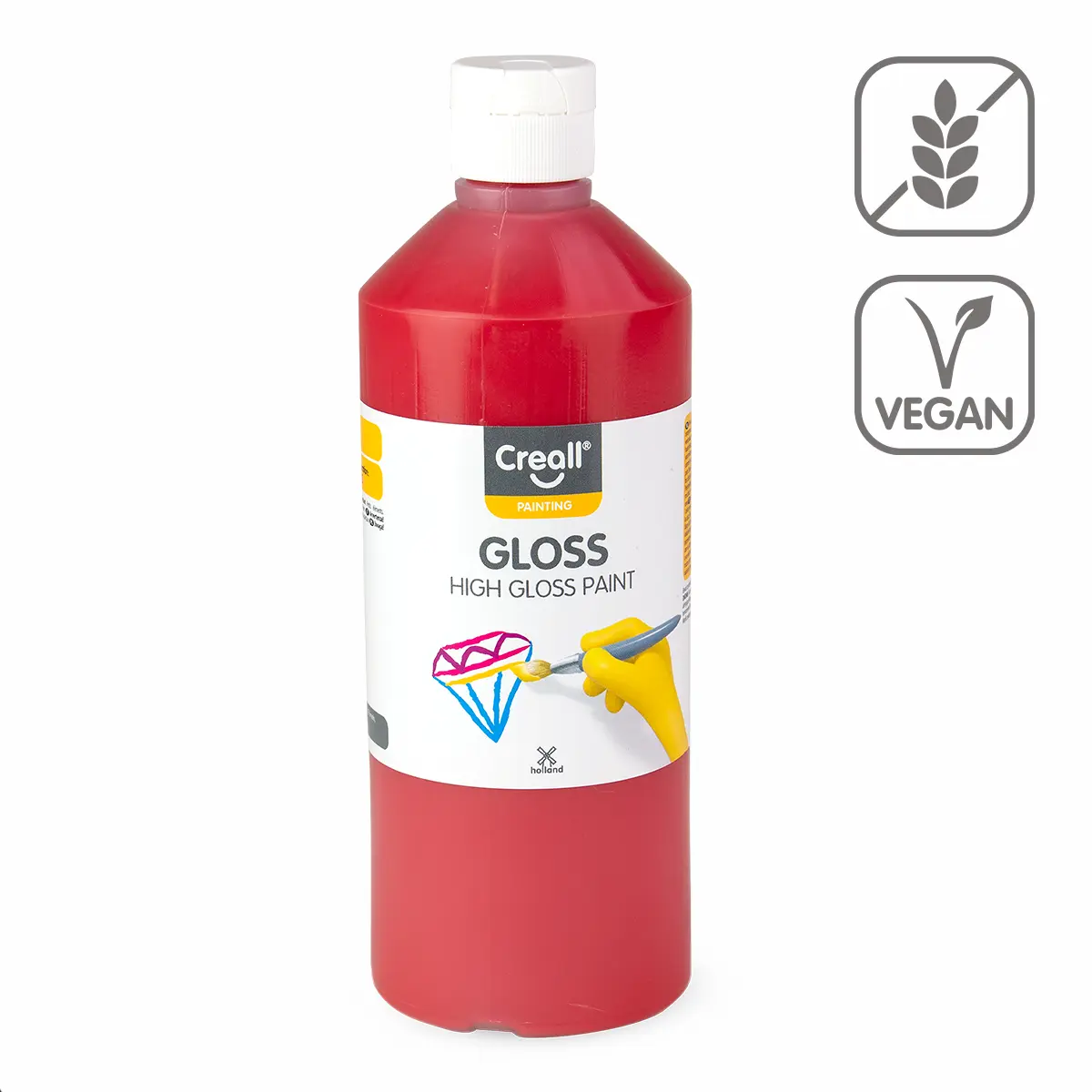 Creall barva s vysokým leskem Gloss, 500 ml, tmavě červená