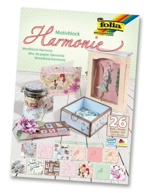 Folia Blok Designových papírů s motivem - Harmonie 26 listů