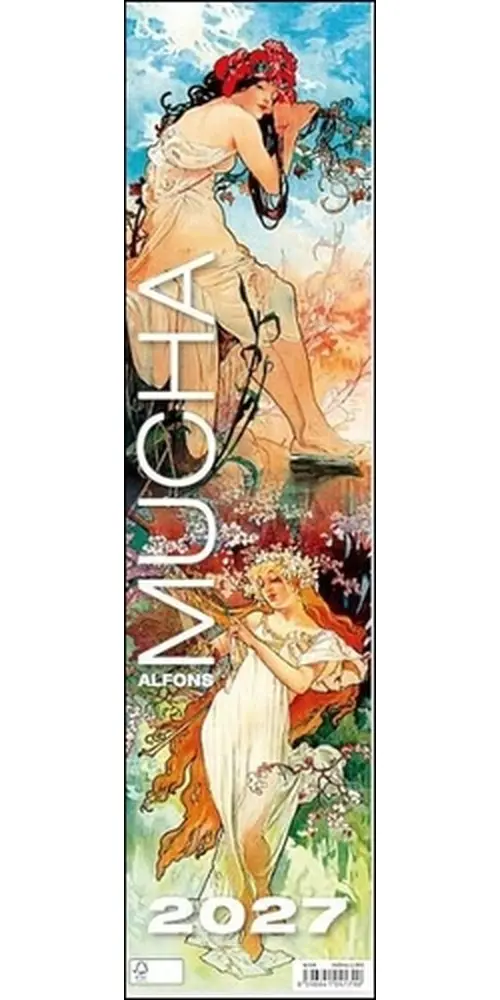 Alfons Mucha vázanka 2027 - nástěnný kalendář