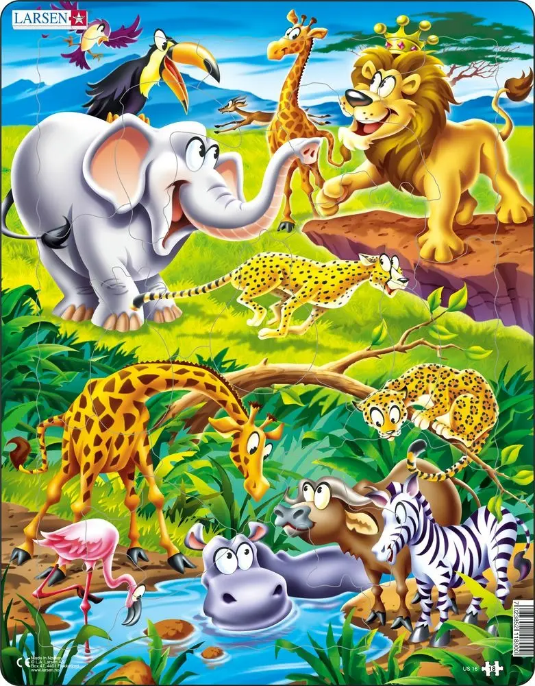 Safari (US16) - puzzle z kategorie Náučné puzzle