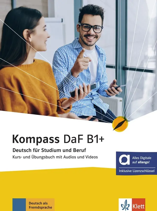 Kompass DaF 1 (B1+) - Hybride Ausgabe - Kurs./Übungsbuch + MP3/Video allango.net + Lizenz