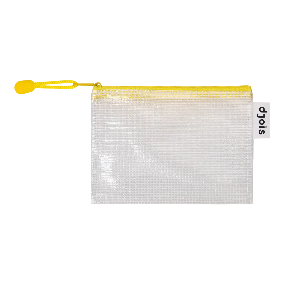 djois obálka se zipem, A6, PVC síťovina, žlutá, 8 ks