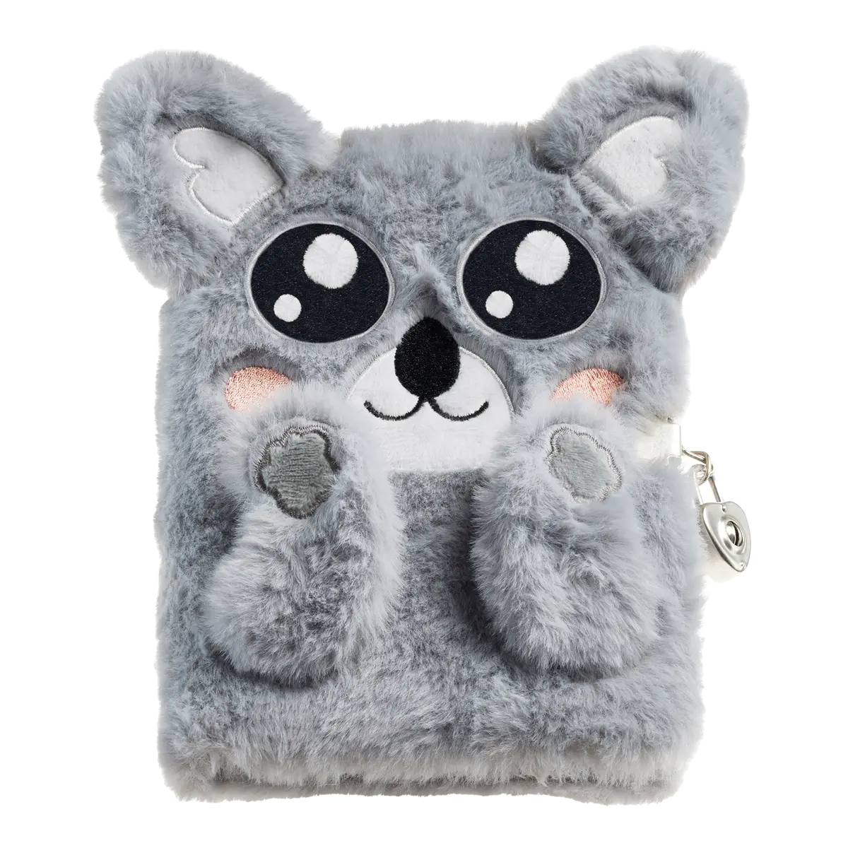 Miquelrius B2F - diař se zámkem Fluffy, koala, 80 listů, 80 g, linkovaný, mix barev