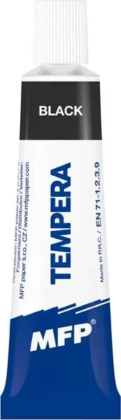 Temperové barvy 12ml černá