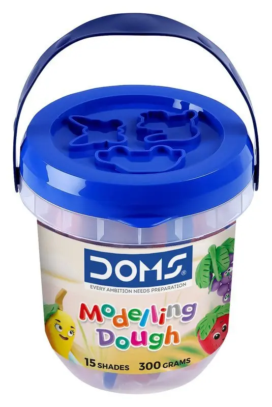 Měkká modelovací hmota DOMS - 15 barev 300 g s příslušenstvím