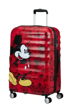 AT Dětský kufr Wavebreaker Disney Spinner 67/26 Mickey Comics Red, 47 x 26 x 67 (152581/6976)