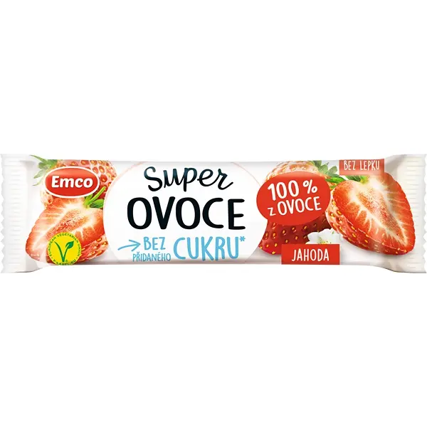 Emco Tyčinka 100% Super Ovoce Jahoda 30g