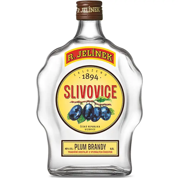 R. Jelínek Slivovice budík 0,5 l (holá láhev)