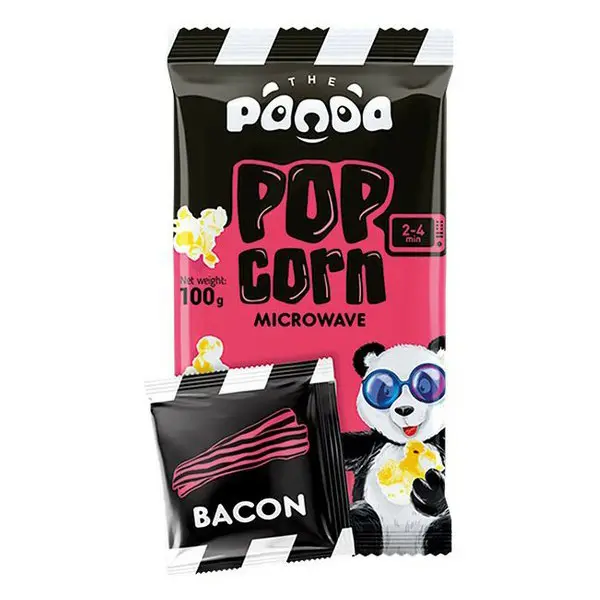 Popcorn Panda do mikrovlnné trouby s příchutí slaniny 100g