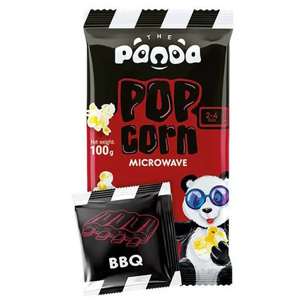 Popcorn Panda do mikrovlnné trouby s příchutí BBQ žebírek 100g
