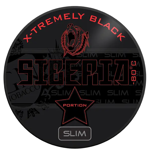 Siberia -80°C Degrees X-Tremely Black White Dry Chew Bags 20g
