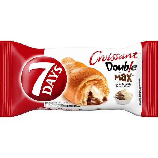 7Days croissant doublemax cocoa-vanilla fillings 80g