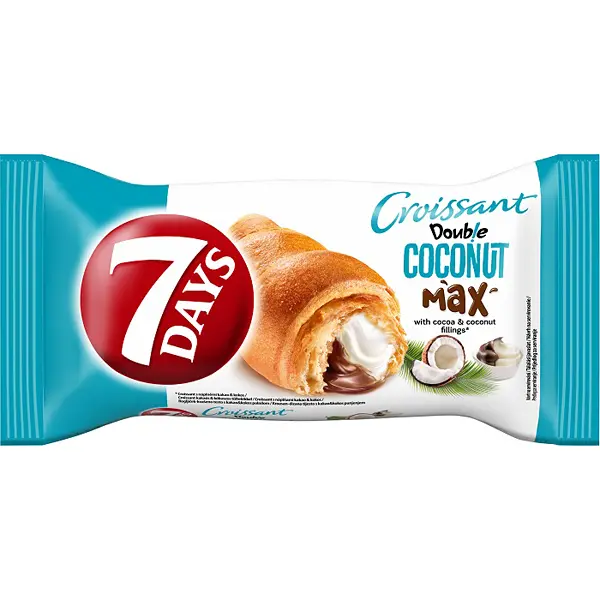 7Days croissant doublemax cocoa-coconut fillings 80g